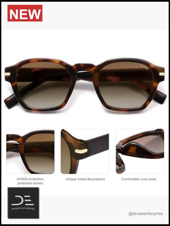 Vintage Retro Square Polarized Sunglasses UV400 main image 7